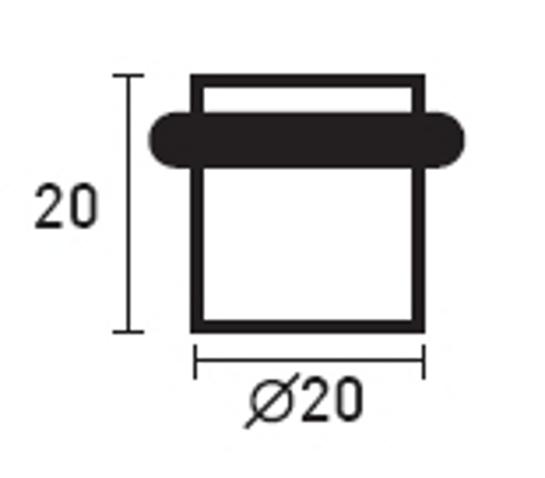 Batente limitador de porta - LAT�O